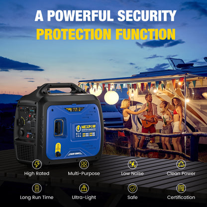 Power Up Your Adventures with the 3500W Super Quiet Dual Fuel Inverter Generator - Lightweight, Eco-Friendly, and Perfect for Home Backup or Camping!